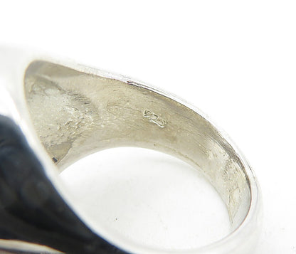 925 Sterling Silver Vintage Shiny Saint Christopher Cocktail Ring Sz 9 RG5550