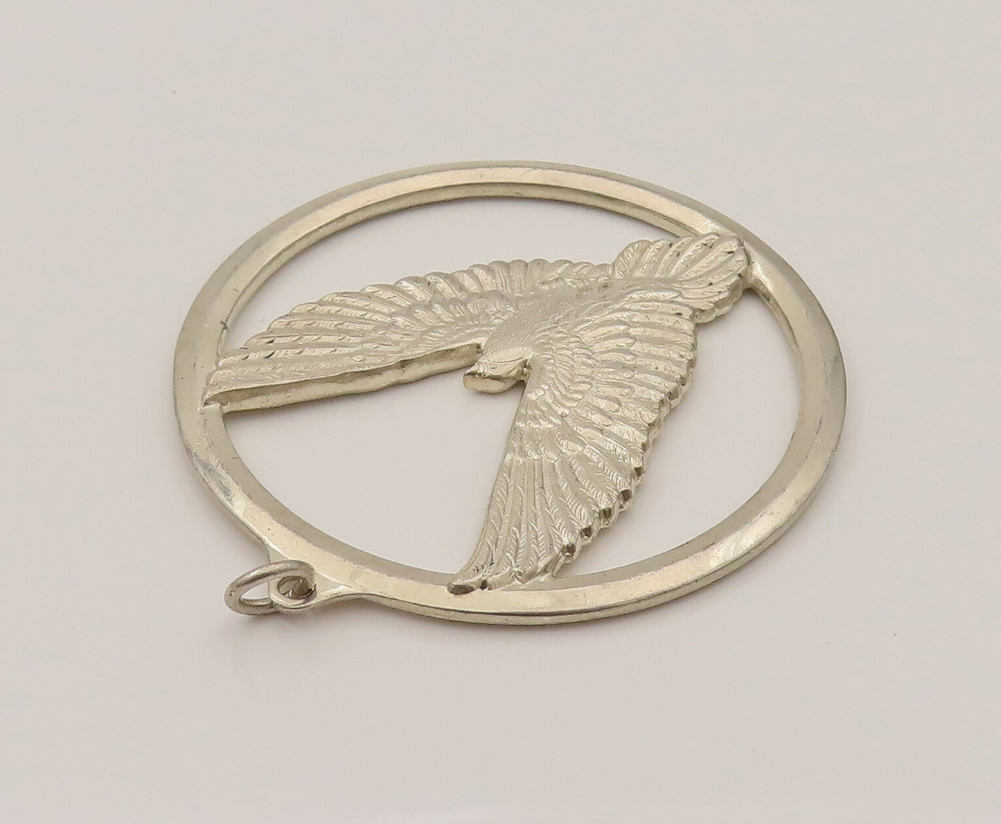 WALLACE 925 Silver  Vintage Peace On Earth Flying Bird Cutout Pendant  PT21964