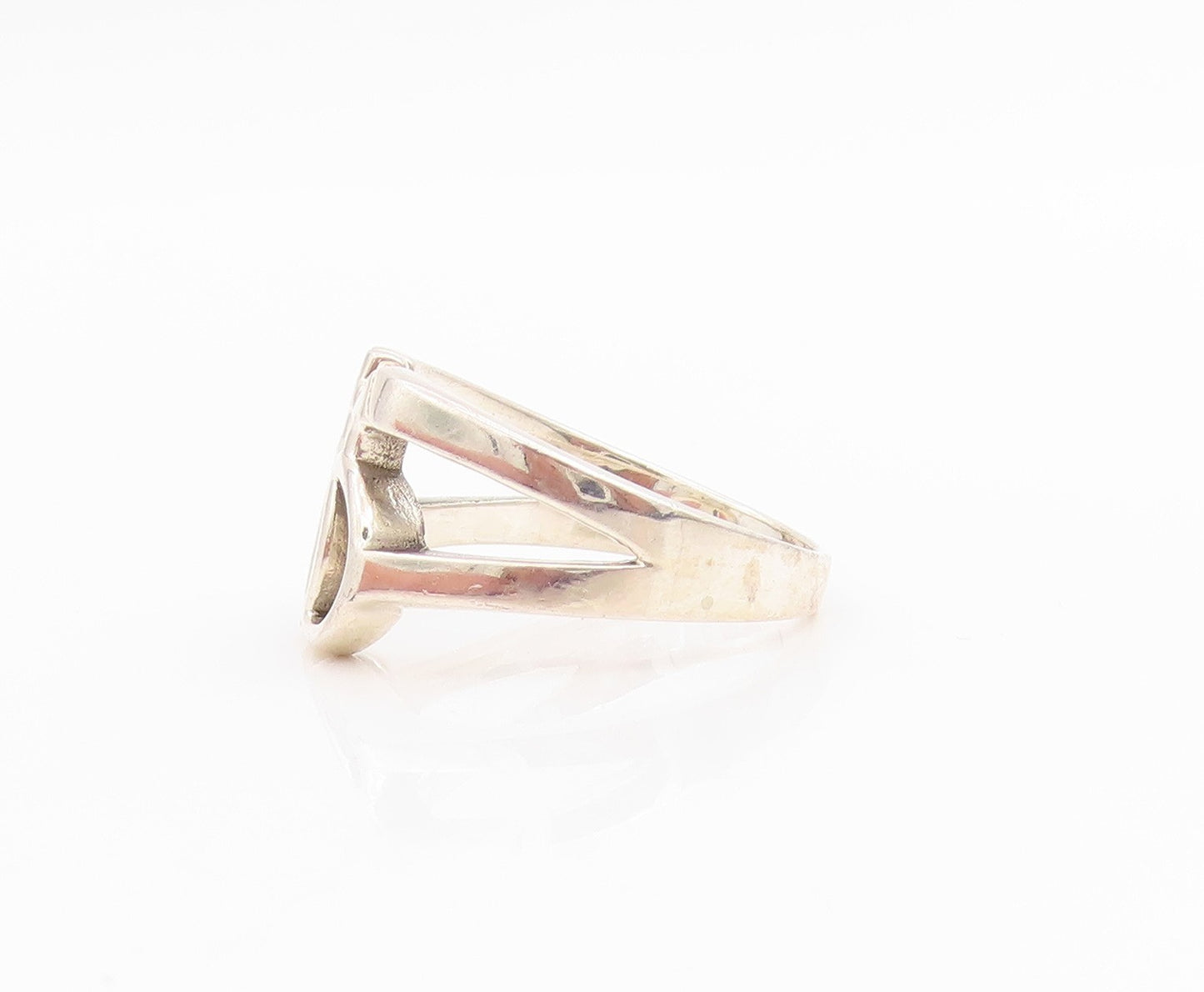 925 Sterling Silver Vintage Ring Classic Double Venus Symbol Band  Sz 9  RG33785