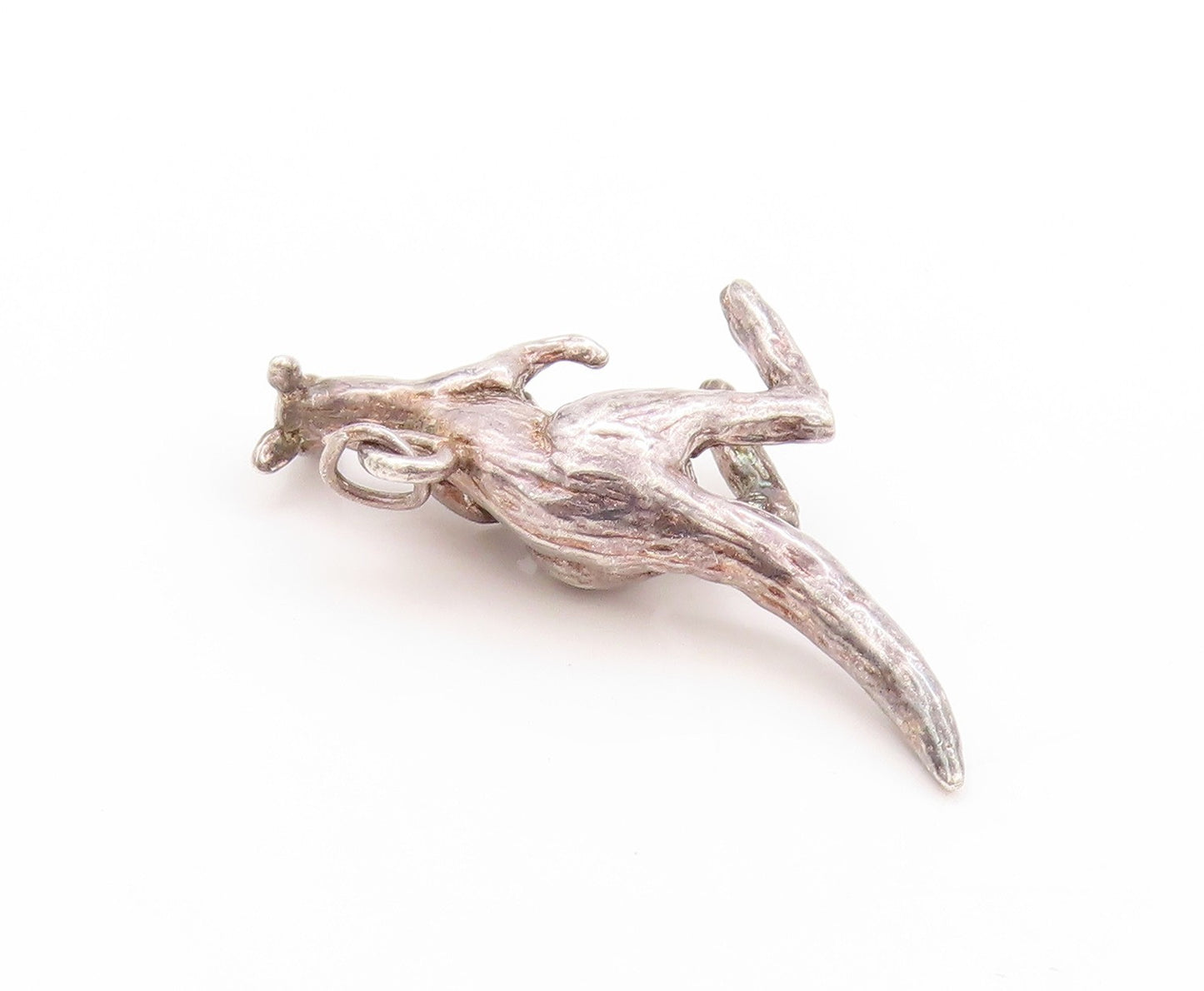 925 Sterling Silver Vintage Pendant Solid Kangaroo Cutout Charm  PT24225