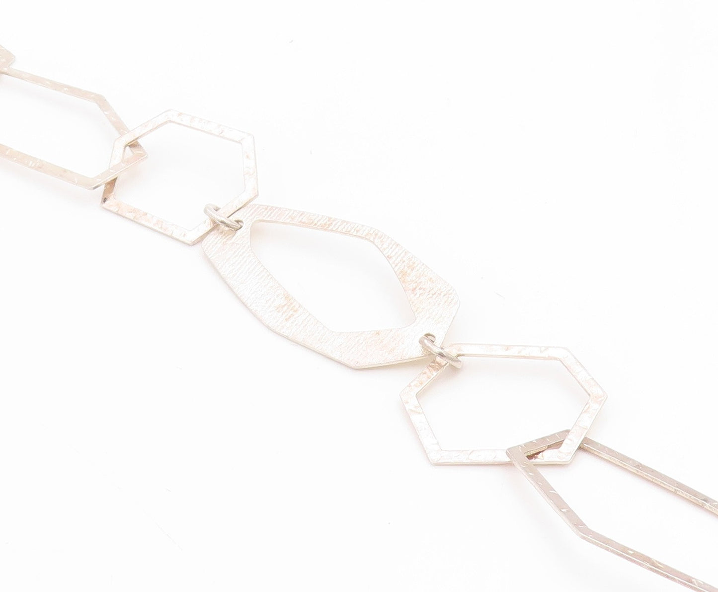925 Sterling Silver Vintage Necklace SILPADA Modernist Geometric Link  NE4879