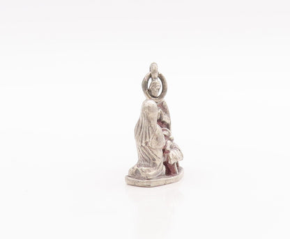 925 Sterling Silver Vintage Pendant Solid 3D Religious Charm   PT23315