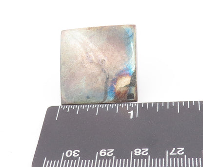 925 Sterling Silver Earrings PALIU SPAIN Minimalist Square Clip Back  EG12833