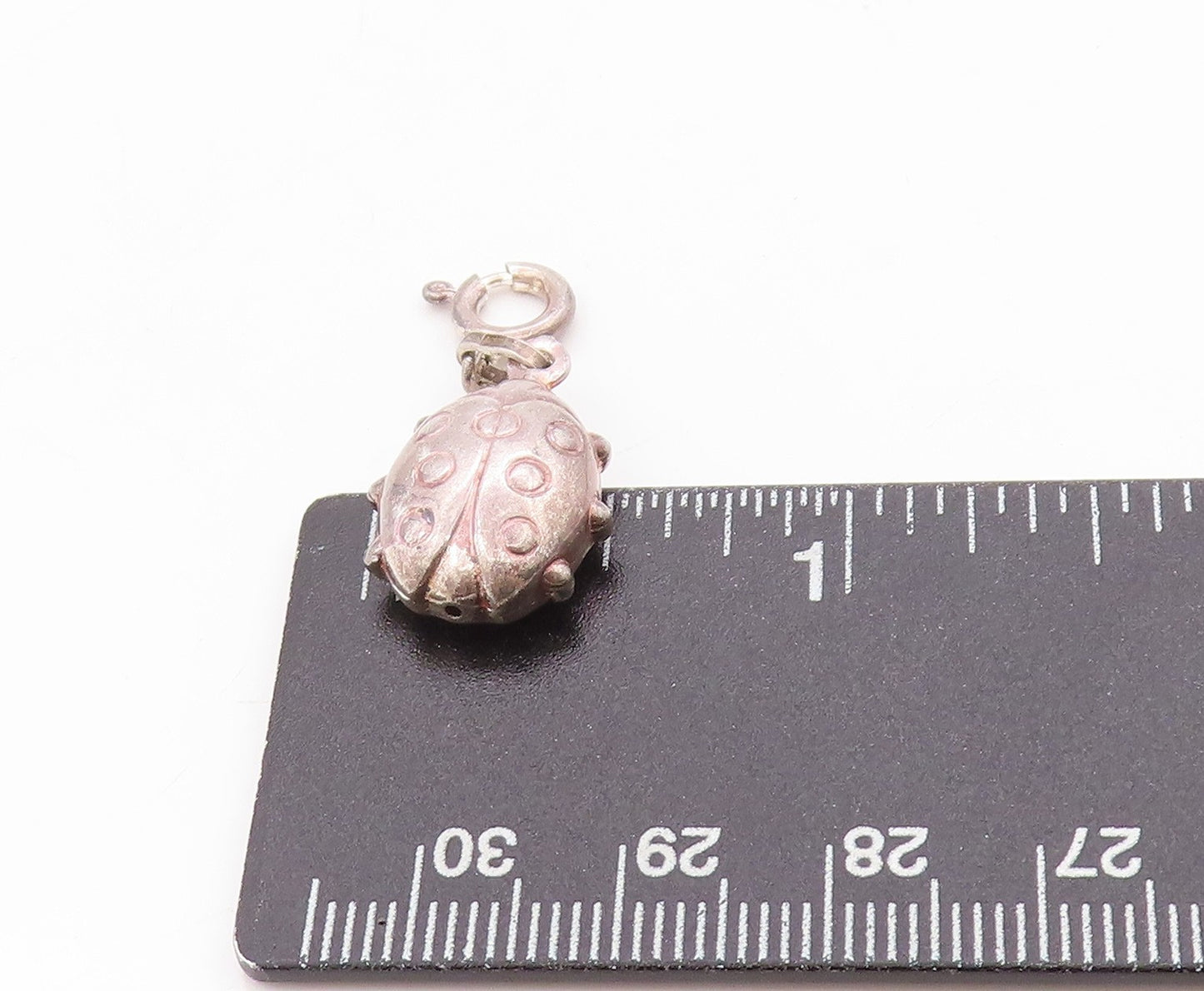 925 Sterling Silver Vintage Pendant Dark Tone Beetle Charm PT24727