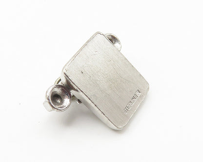 925 Sterling Silver  Vintage Shiny Old Fashioned Telephone Pendant  PT8134