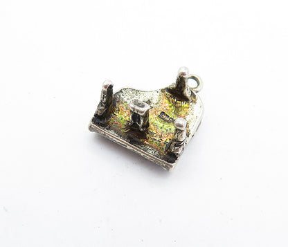 925 Sterling Silver  Vintage Dark Tone Grand Piano Pendant (OPENS)  PT3834