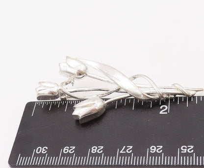 925 Sterling Silver Vintage Brooch Pin Solid 3D Cutout Lillis  BP11176