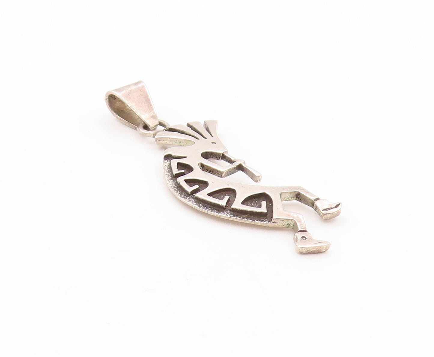 925 Sterling Silver Vintage Pendant Kokopelli Humpbacked Flute Player PT24128