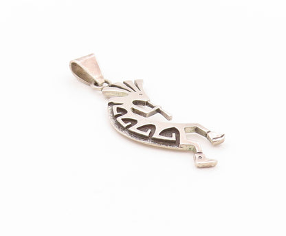925 Sterling Silver Vintage Pendant Kokopelli Humpbacked Flute Player PT24128