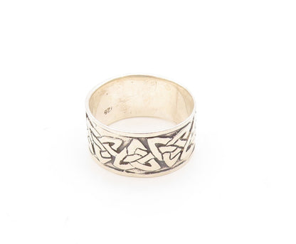925 Sterling Silver Vintage Ring Minimalist Celtic Design Grooved  Sz 7  RG31295