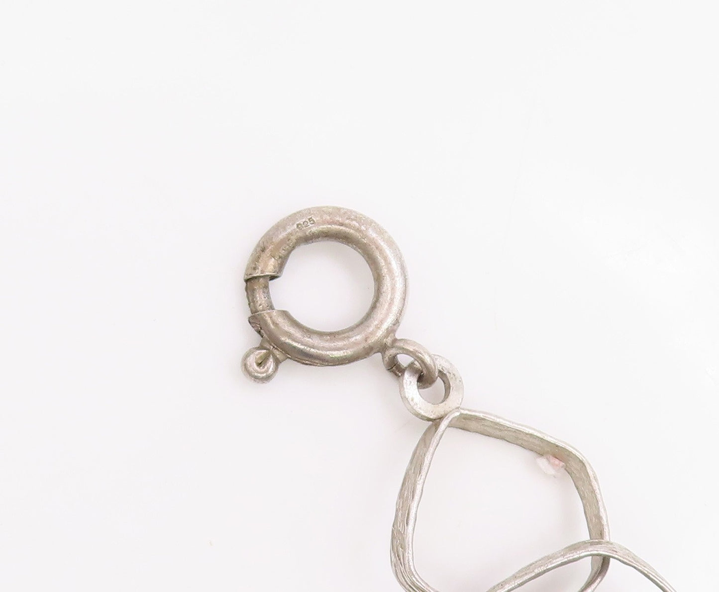 925 Sterling Silver Vintage Necklace UNO A ERRE Geometric Squares Link  NE4831