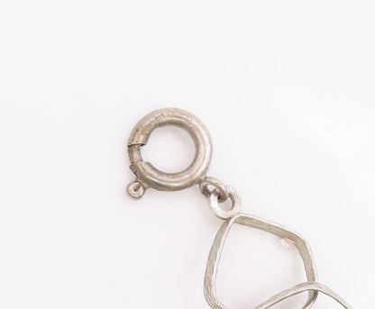 925 Sterling Silver Vintage Necklace UNO A ERRE Geometric Squares Link  NE4831