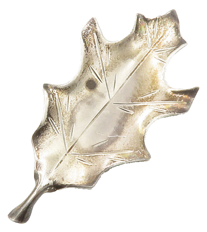 STUART NYE 925 Sterling Silver  Vintage Single Leaf Motif Brooch Pin  BP5690