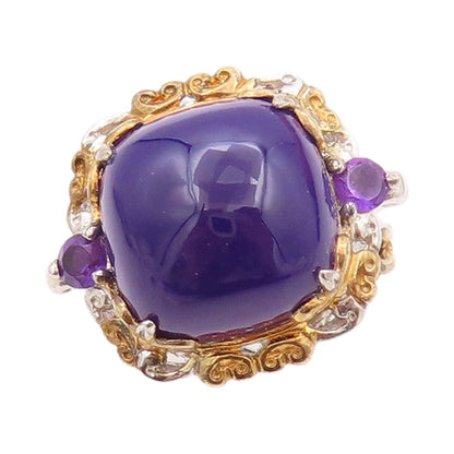 925 Sterling Silver Vintage Ring MICHAEL VALITUTTI Genuine Gemstone Sz 5 RG32310