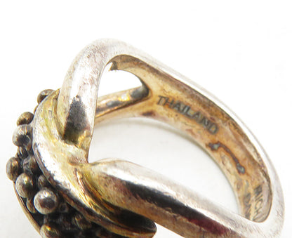MICHAEL DAWKINS 925 Sterling Silver  Vintage Open Design Band Ring Sz 5 RG9535