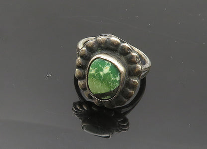 925 Sterling Silver Vintage Antique Jasper Cocktail Ring Sz 5 RG20120