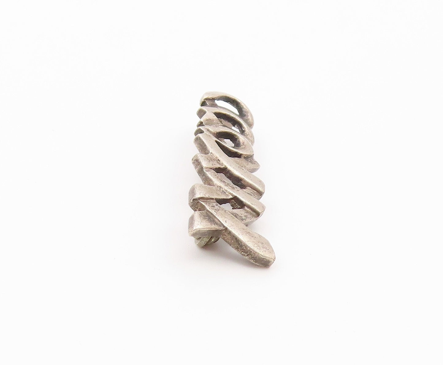925 Sterling Silver  Vintage Carved XXXOOO Hugs & Kisses Brooch Pin  BP9829