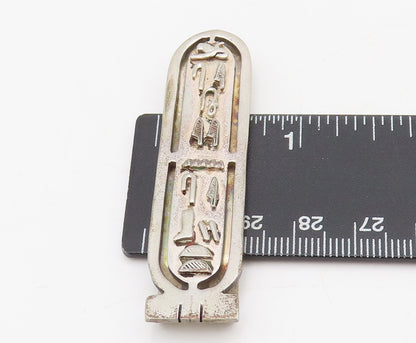 925 Sterling Silver Vintage Money Clip MIDDLE EAST Egyptian Cartouche  TR3680