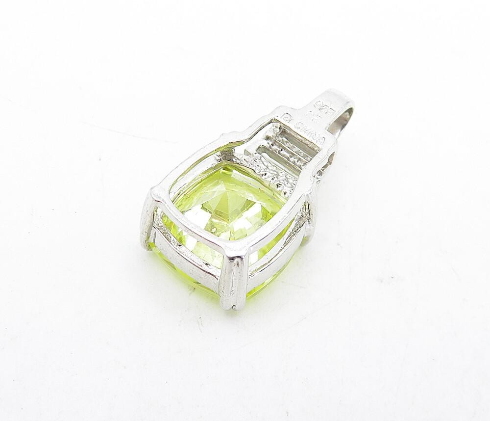 ROSS SIMON 925 Sterling Silver  Green & White Cubic Zirconia Pendant  PT3610