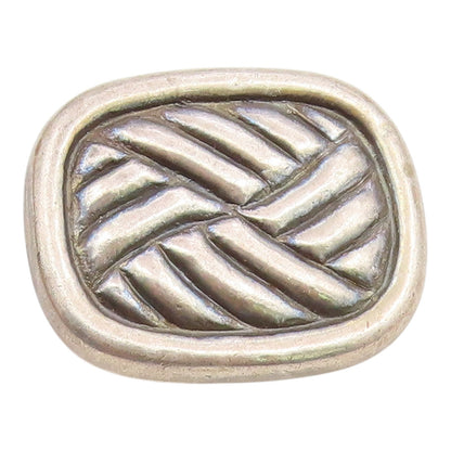 SPRATLING 925 Sterling Silver  Vintage Brutalist Rope Carve Brooch Pin BP10408