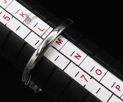 ESPO 925 Silver  Vintage Three Stone Oval Cubic Zirconia Ring Sz 6.5  RG25419