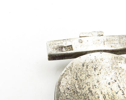 MIDDLE EAST 925 Sterling Silver Vintage Hieroglyphics Cartouche Pendant PT15449