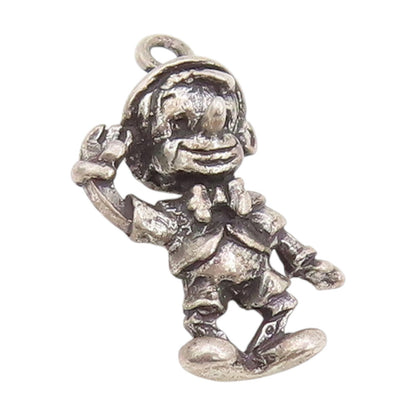 925 Sterling Silver Vintage Pendant 3D Disney Pinocchio Puppet Charm  PT25225