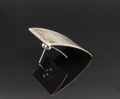 ALWAND VAHAN 925 Silver  Vintage Minimalist Flat Rectangle Earrings  EG11937