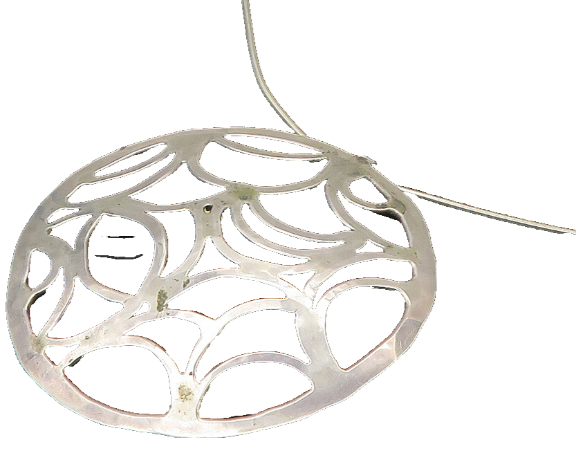 DESIGNER 925 Sterling Silver  Vintage Cutout Design Collar Necklace  NE3638