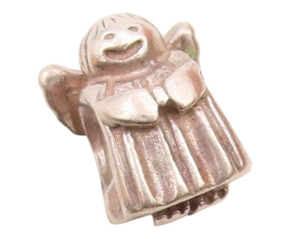 PANDORA 925 Sterling Silver  Vintage Shiny Petite Angel Slide Pendant  PT18577