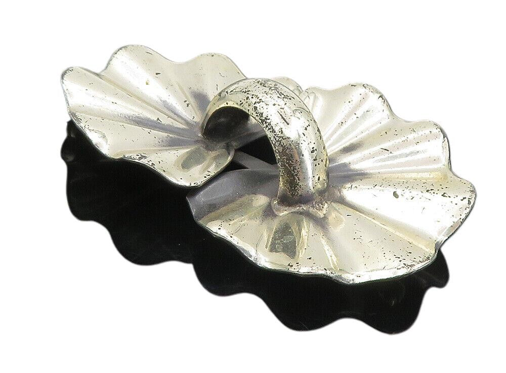 MONET 925 Sterling Silver  Vintage Shiny Modernist Design Brooch Pin  BP3200