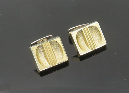 NORWAY 925 Silver  Vintage Shiny Textured Detail Square Cufflinks  TR2825