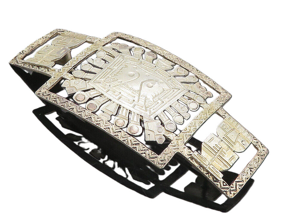925 Sterling Silver  Vintage Antique Traditional Statues Brooch Pin  BP3088