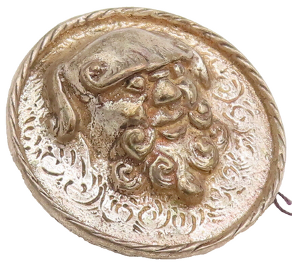 925 Sterling Silver  Vintage Solid Carved Antique Lion Face Brooch Pin BP10528
