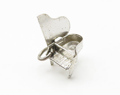 925 Sterling Silver  Vintage Shiny Petite Grand Piano Pendant (OPENS)  PT8439
