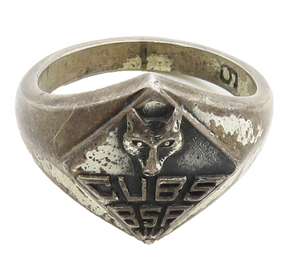 925 Sterling Silver Vintage Antique Boy Scouts Of America Ring Sz 5.5  RG19378