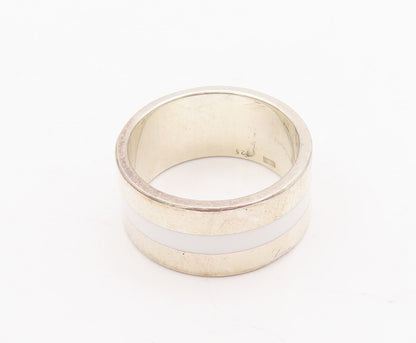 925 Sterling Silver Vintage Ring DARI Minimalist Enameled Ring  Sz 7 RG28548