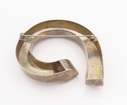 925 Sterling Silver Vintage Brooch Pin MEXICO Solid Large Open Loop  BP11147