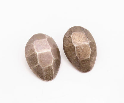 925 Sterling Silver Vintage Earrings MEXICO Dark Tone Turtle Back Design EG13432