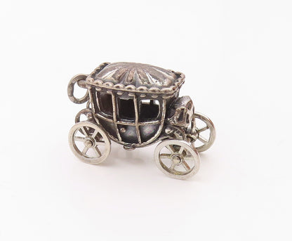 BEAUCRAFT 925 Silver  Vintage Old Fashion Carriage Pendant (MOVES)  PT21469