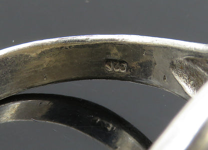 925 Sterling Silver  Vintage Shiny Fluted Bypass Style Band Ring Sz 9  RG20901