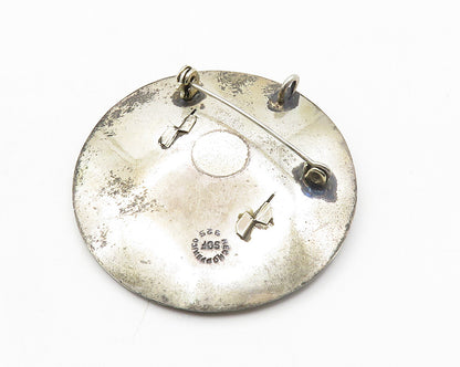 SOF MEXICO 925 Sterling Silver  Vintage Drama Theater Masks Brooch Pin  BP4181