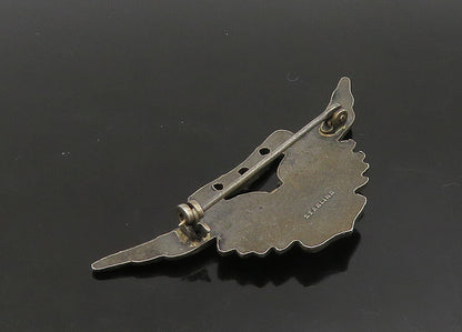 925 Sterling Silver  Vintage Two Tone Air Crew Badge Brooch Pin  BP9092