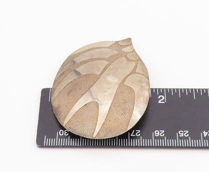 925 Sterling Silver Vintage Brooch Pin ISRAEL Abstract Seashell Design  BP12186