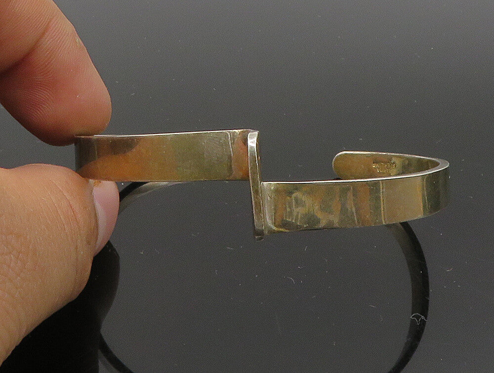BARRA 925 Sterling Silver  Vintage Shiny Smooth Petite Cuff Bracelet  BT1388