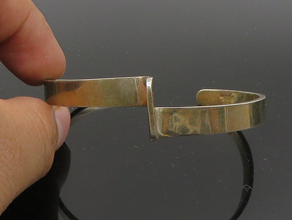 BARRA 925 Sterling Silver  Vintage Shiny Smooth Petite Cuff Bracelet  BT1388