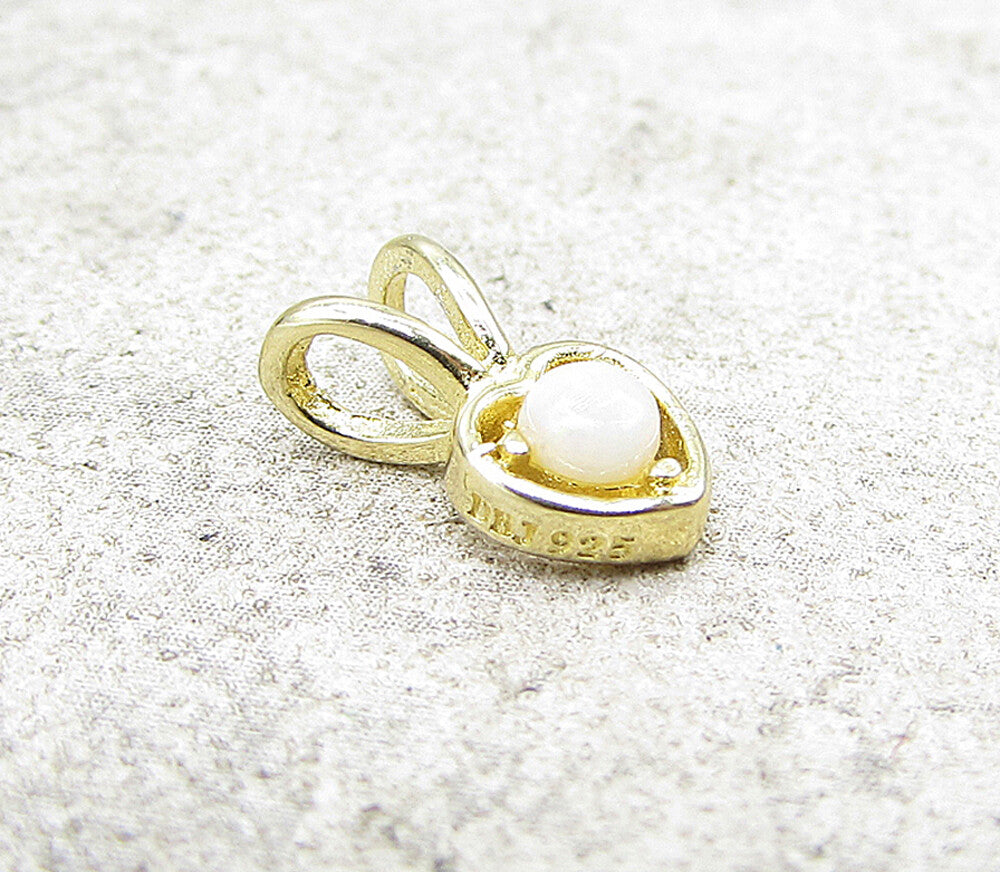 Gold Over 925 Sterling Silver Fire Opal Love Heart Slider Pendant PT1179