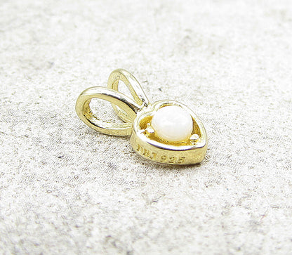 Gold Over 925 Sterling Silver Fire Opal Love Heart Slider Pendant PT1179