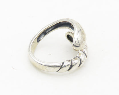CAROLYN POLLACK RELIOS 925 Silver  Vintage Shiny Bypass Ring Sz 7  RG18811