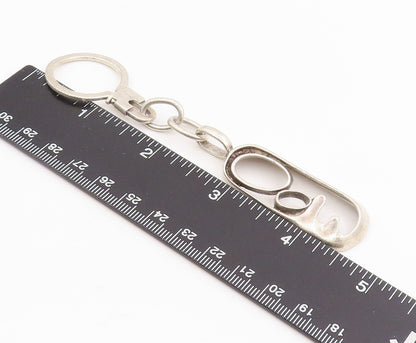 925 Sterling Silver Vintage Keychain Minimalist Abstract Loop Design  TR4177